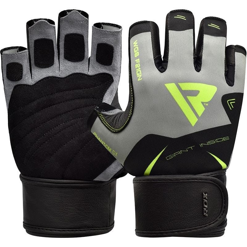 RDX Gym Handschuhe F21, Fitness-Handschuhe schwarz/grün